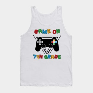 Back To School Game On 7th Grade Funny Gamer Kids Boys Tank Top